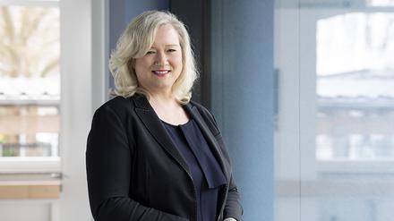 Sabine Brase, die frühere Geschäftsführerin „Pflege – Bildung – Zukunft“ am Klinikum „Ernst von Bergmann“, bei ihrem Einstand in Potsdam 2023.