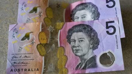 Auslaufmodell: Australische 5-Dollar-Scheine mit Queen-Porträt.