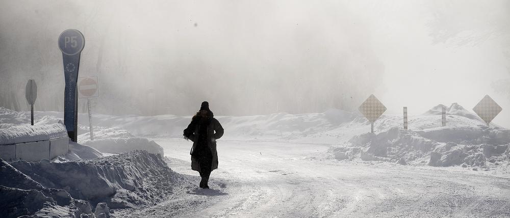 Im Nordosten Amerikas, hier das kandische Montreal, hat die derzeitige extreme Kälte zu Frostbeben geführt.
