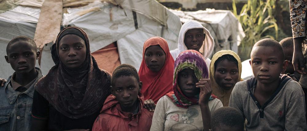 Kinder in einem Flüchtlingscamp in Goma. 