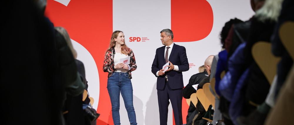 Luise Lehmann (SPD) und Raed Saleh (SPD).