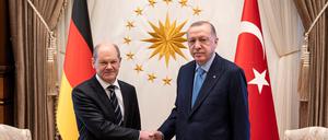Kanzler Olaf Scholz empfängt den türkischen Staatschef Recep Tayyip Erdogan. (Archivfoto) 