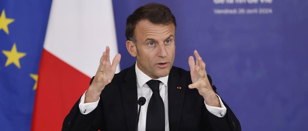 Der französische Präsident: Emmanuel Macron. 