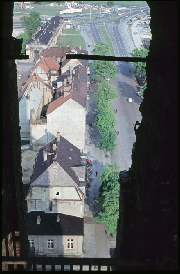 Blick vom Turm in die Breite Straße.