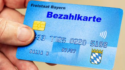 Eine Bezahlkarte in Bayern.