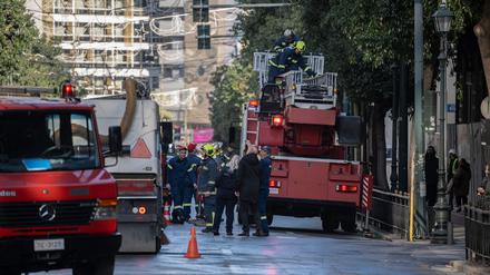Feuerwehreinsatz nach einer Explosion in Athen.