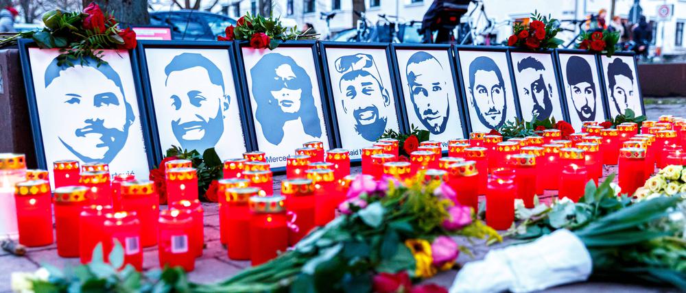 Gedenken der Opfer am ersten Jahrestag des rechtsextremen Anschlags in Hanau.