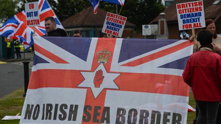 Unionistische Demonstrierende in Nordirland (Archiv).
