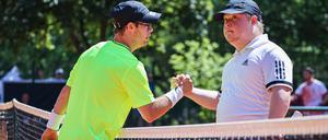 Natürlich wollen sie auch gewinnen! Die Tennisspieler Julius Dietrich (l.) und Timo Hampel kämpfen bei den Weltspielen um die Medaillen.
