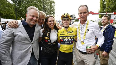 Richard Plugge (re.), Chefs des Rennställe Visma-Lease a Bike, ist einer der Initiatoren von One Cycling.