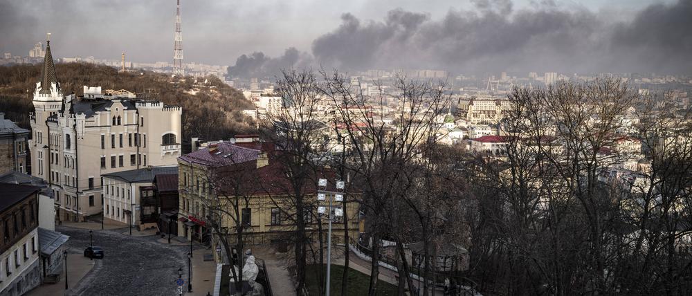 Russische Luftangriffe auf die Ukraine.