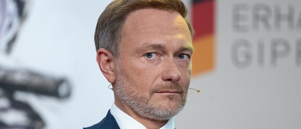 Christian Lindner (FDP), Bundesminister der Finanzen, nimmt am Ludwig-Erhard-Gipfel teil. 