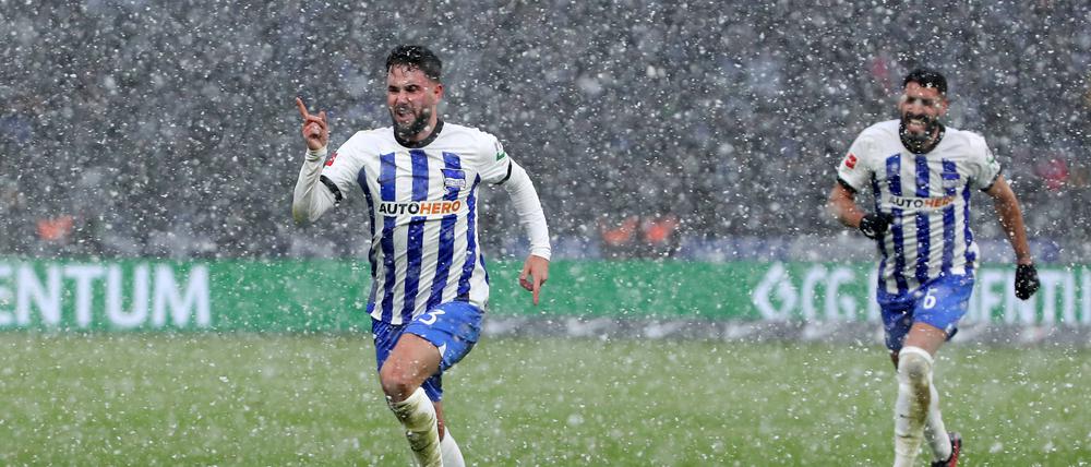 Marco Richter erzielte im Berliner Schneetreiben das 1:0 gegen seinen Ex-Verein.