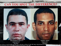 Ein Plakat, auf dem der erschossene Jean <b>Charles de Menezes</b> und der <b>...</b> - 2-format6001
