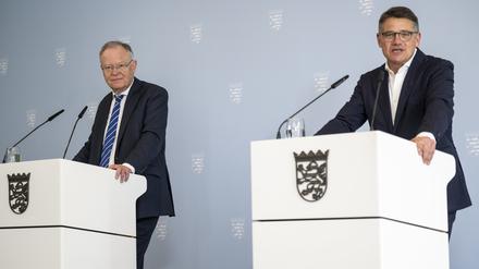 Länder-Spitzenduo: Boris Rhein (rechts), CDU-Ministerpräsident von Hessen, und Stephan Weil (SPD), Ministerpräsident von Niedersachsen.
