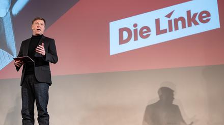 Martin Schirdewan, Co-Bundesvorsitzender der Linken, bei der Präsentation der Kampagne.