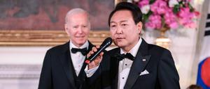 US-Präsident Joe Biden empfängt seinen südkoreanischen Amtskollegen Yoon Suk-yeol im Weißen Haus.