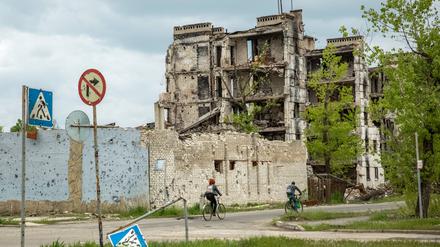 Ein zerstörtes Gebäude in der Region Luhansk.