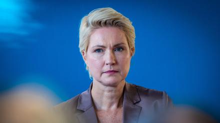 Manuela Schwesig (SPD), die Ministerpräsidentin von Mecklenburg-Vorpommern, zum Auftakt der Bürgerforen der Landesregierung.