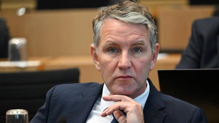 Björn Höcke, AfD-Fraktionschef, während einer Sitzung des Thüringer Landtags. 