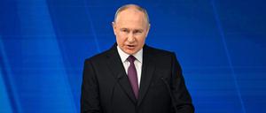 Russlands Präsident Wladimir Putin hält zum 19. Mal seine Rede zur Lage der Nation.