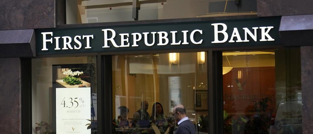 Die First Republic war im Zuge der Turbulenzen um die Silicon Valley Bank im März selbst in Schieflage geraten. 