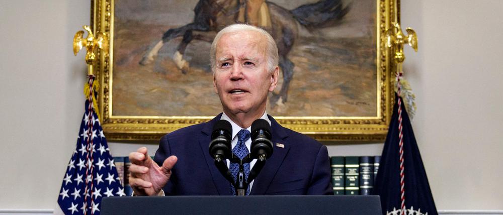 US-Präsident Joe Biden erläuterte bei einem kurzen Auftritt die Vereinbarung.