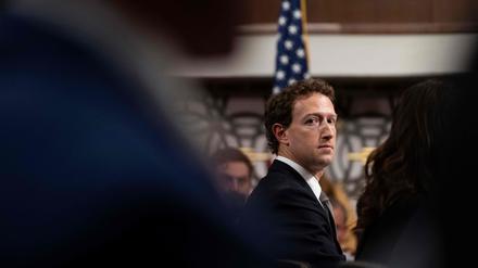 Facebook-Gründer Mark Zuckerberg während einer Anhörung im US-Senat.