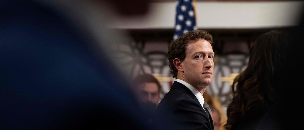 Facebook-Gründer Mark Zuckerberg während einer Anhörung im US-Senat.