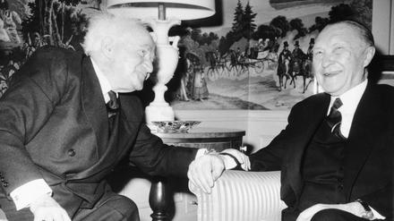Ben Guiron und Adenauer 1960 in New York.
