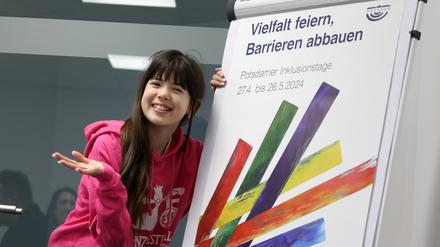 Die zwölfjährige Fia ist Schirmherrin des Akzeptanzfestivals Potsdam, das am 10. und 11. Mai im Rahmen der Potsdamer Inklusionstage stattfindet.