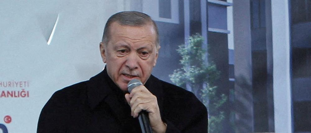 Präsident Recep Tayyip Erdogan bei einem Wahlkampfauftritt vergangene Woche.