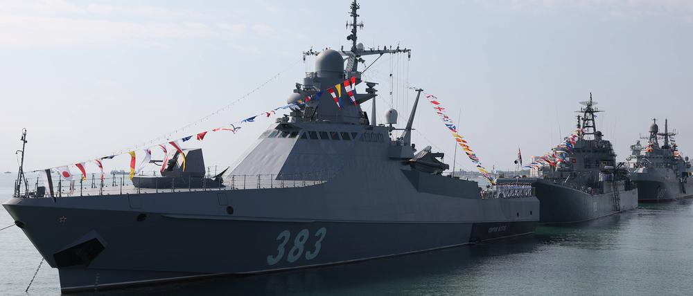 Die russische Korvette „Sergej Kotow“ patrouilliert nach Angaben britischer Militärexperten die Route zwischen dem Bosporus und der ukrainischen Hafenstadt Odessa. 