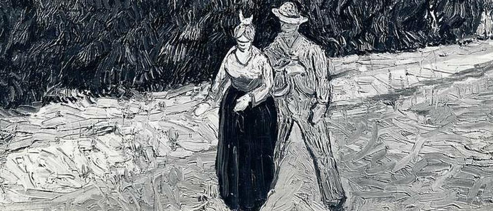 Letzte Spuren. Heute existiert von dem Gemälde „Liebespaar im Stadtpark von Arles“ (1888) nur noch eine Schwarzweiß-Reproduktion. Die Vorbesitzerin Thea Sternheim sollte weder den vereinbarten Preis noch später Wiedergutmachung bekommen. 