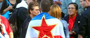 Jugoslawien darf nicht sterben: 2013 am Grab der Tito-Witwe Jovanka Broz in Belgrad