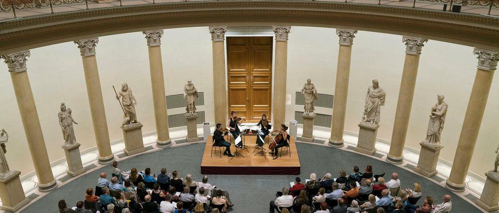 Frei und doch eingebettet. Das Adamello Quartett des DSO, hier bei einem Auftritt im Alten Museum.