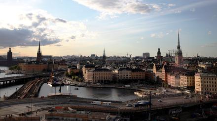 Blick auf den südlichen Teil von Gamla Stan, Stockholms Altstadt.