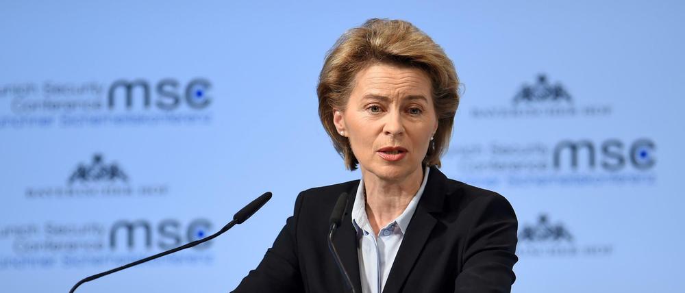 Verteidigungsministerin Ursula von der Leyen auf der Münchner Sicherheitskonferenz.