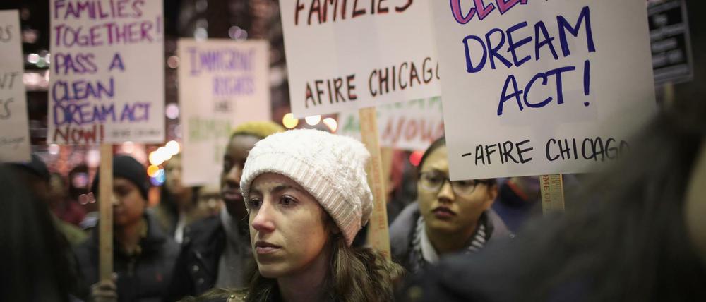 Immigranten demonstrieren in Chicago.