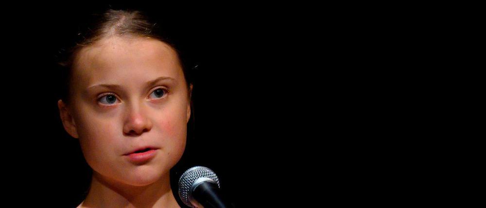 Greta Thunberg spricht bei der Preisverleihung in Washington DC.