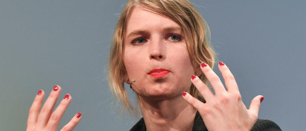 Die einstige Wikileaks-Informantin Chelsea Manning 2018 bei ihrem Auftritt auf der Internetkonferenz re:publica in Berlin.