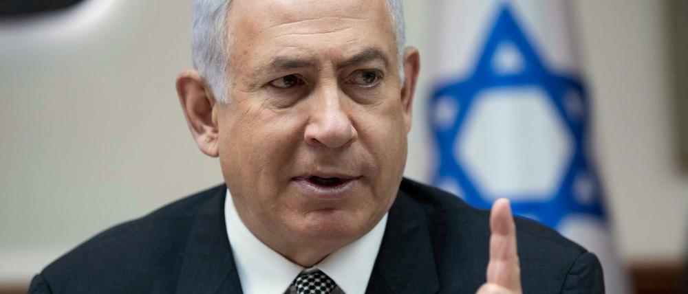 Der israelische Ministerpräsident Benjamin Netanjahu im September bei einer Kabinettssitzung in Jerusalem.