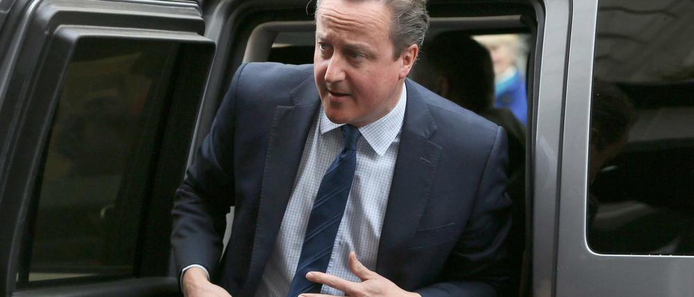 Der britische Premierminister David Cameron bei seiner Ankunft am Parteitag der konservativen Partei in London.