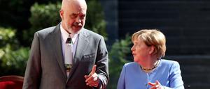Kanzlerin Angela Merkel und der albanische Ministerpräsident Edi Rama am Dienstag in Tirana.