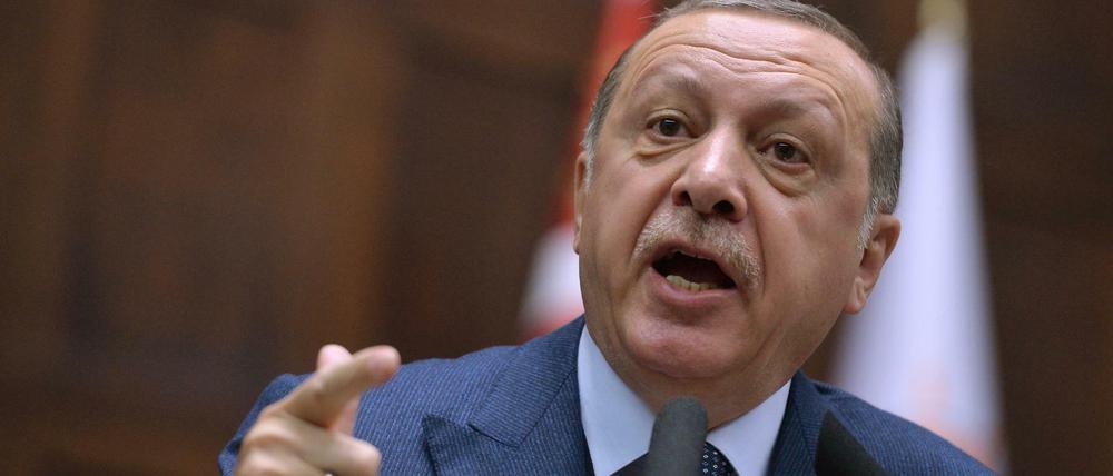 Der türkische Staatspräsident Recep Tayyip Erdogan am Dienstag in Ankara.