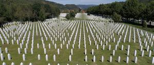 Ein Blick auf das Memorial Center für die Opfer des Völkermords von Srebrenica.