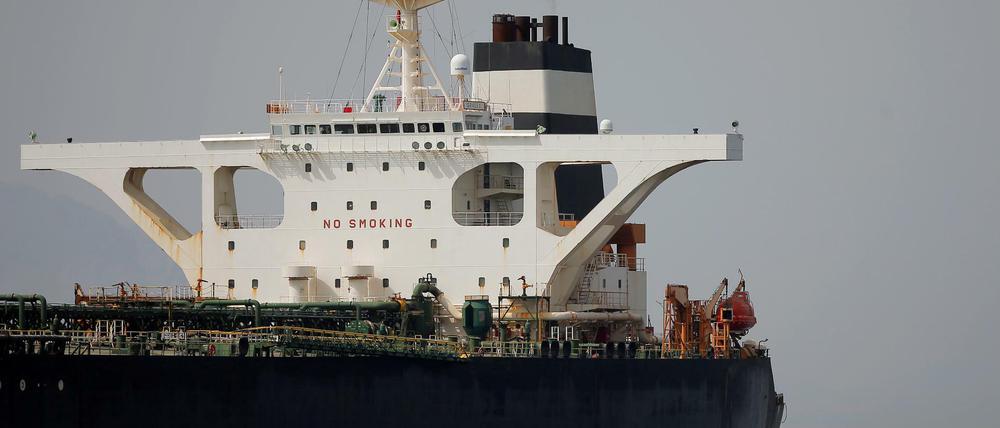 Der iranische Öltanker "Grace 1" vor der Küste von Gibraltar.