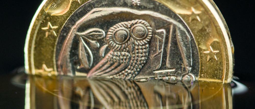 Eine griechische Euro-Münze.