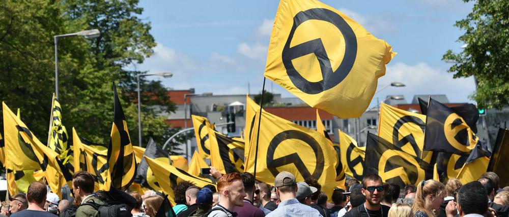 Demonstration der rechtsradikalen Identitären Bewegung in Berlin (Archivbild von 2017) 
