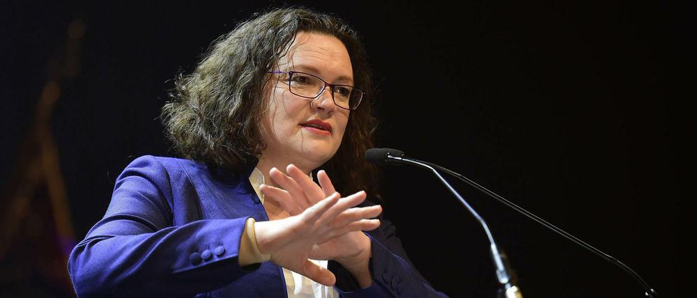 Andrea Nahles muss um ihren Job als SPD-Vorsitzende fürchten.
